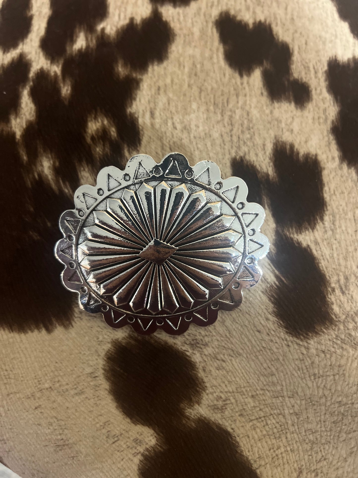 Silver Concho Barrette