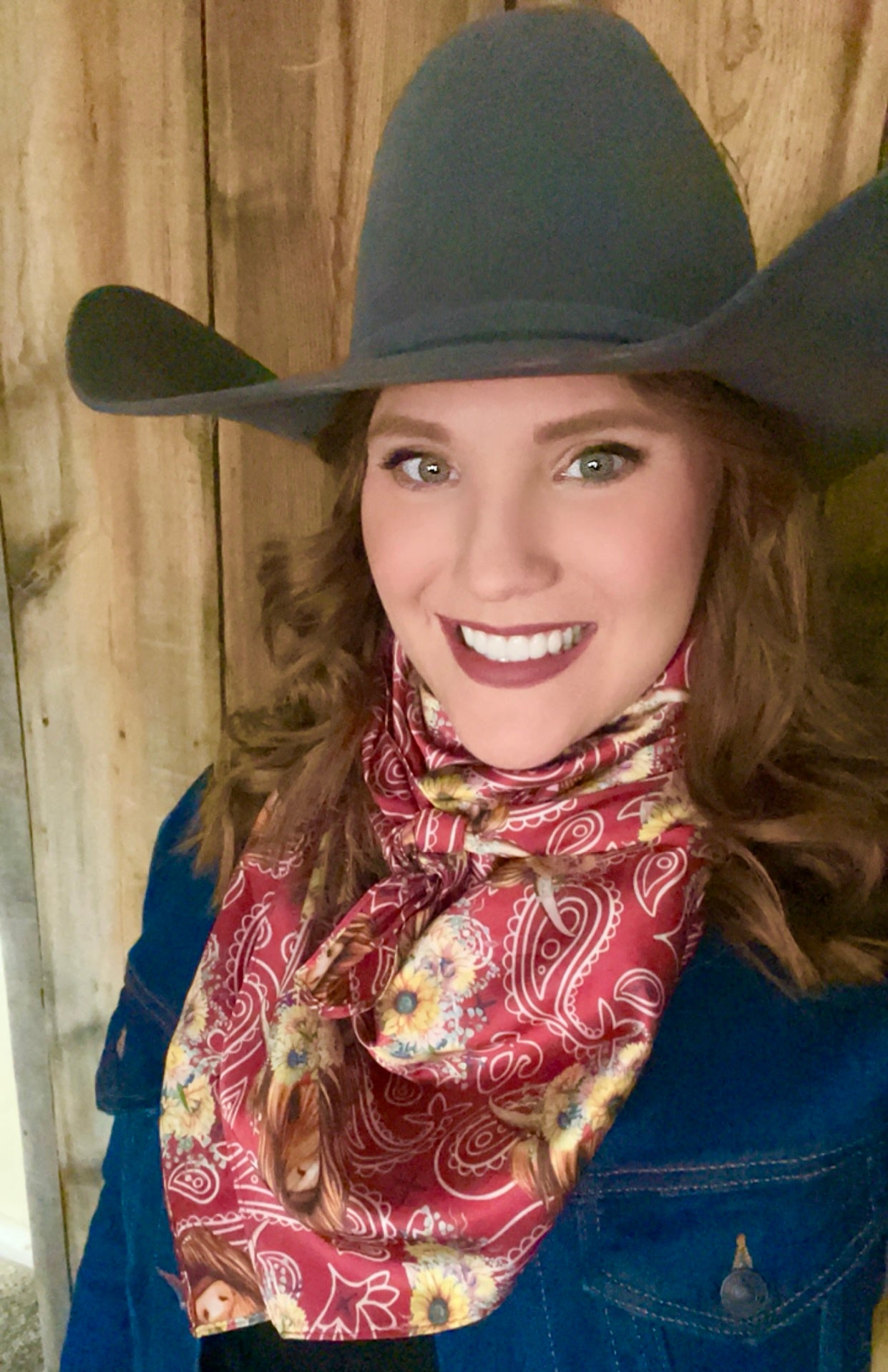 Howdy Highlander Silk Scarf