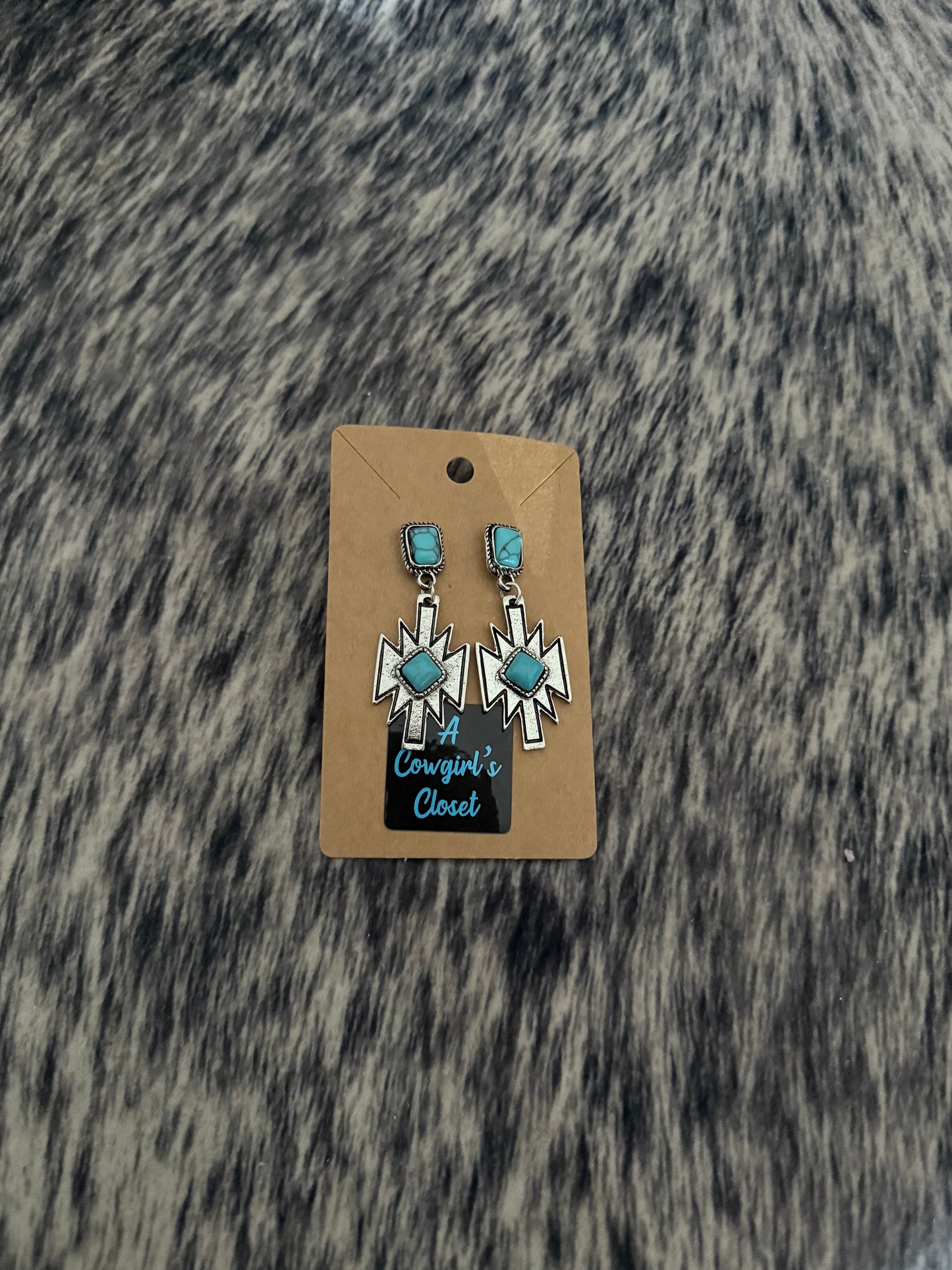 Aztec Turquoise Earrings