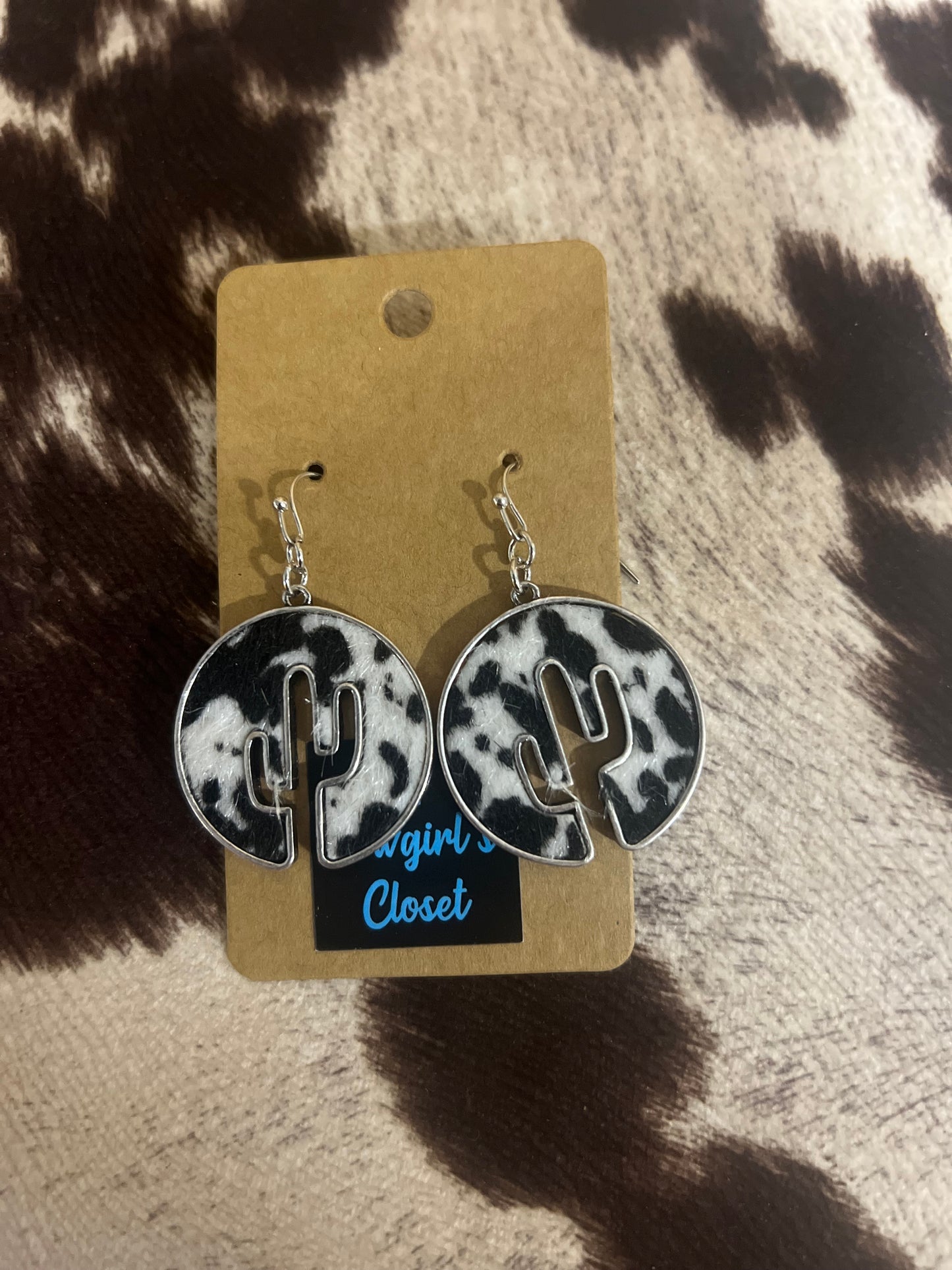 Cow Cactus Earrings