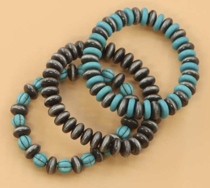 3 set Navajo Pearl Turquoise Bracelets-Last One