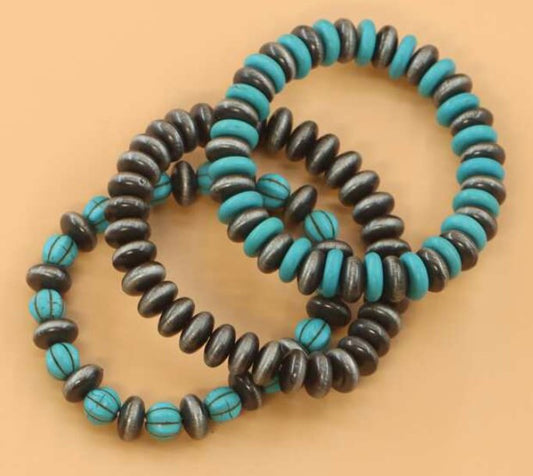 3 set Navajo Pearl Turquoise Bracelets-Last One