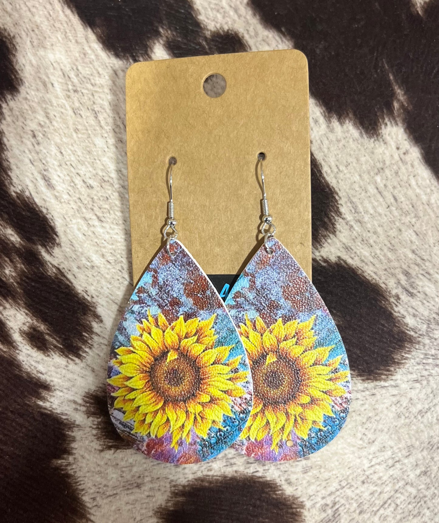 Sunflower Tie Dye Teardrops