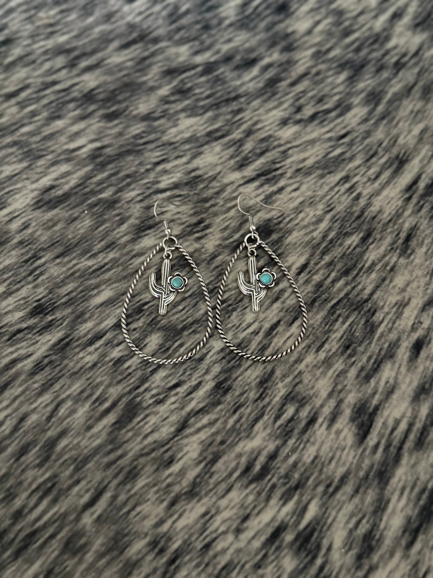 Cactus Rope Teardrop Earrings