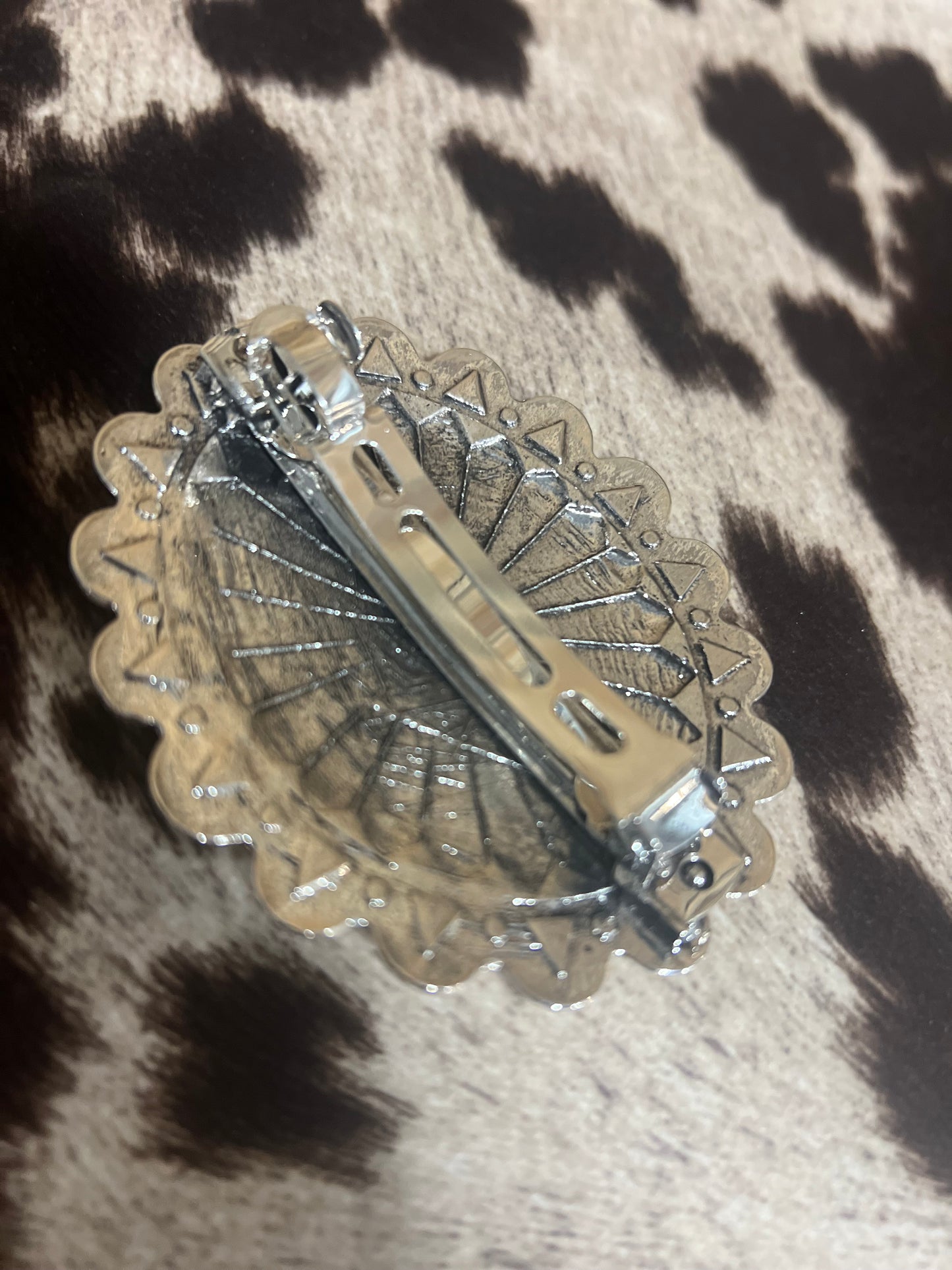 Silver Concho Barrette