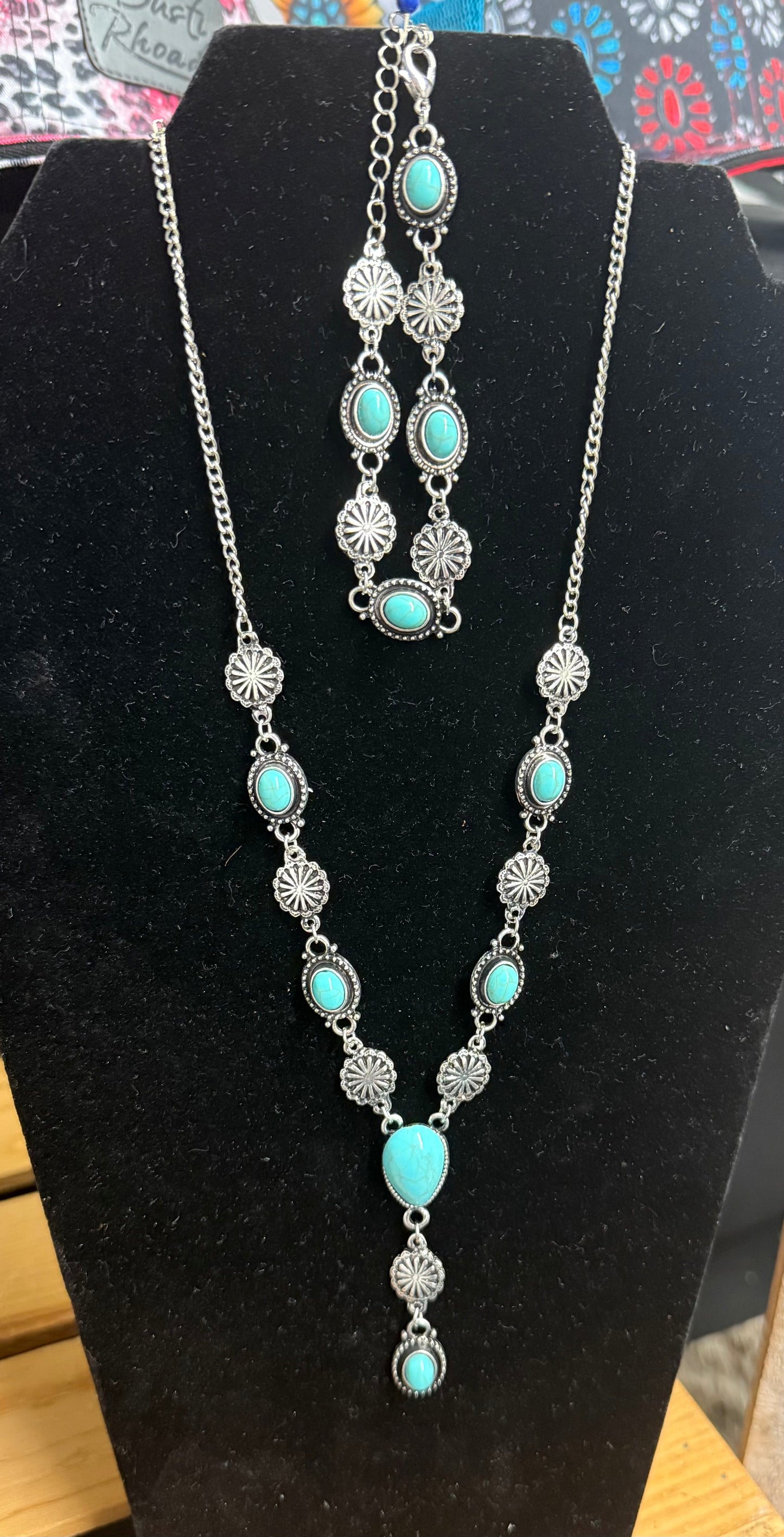 Lariat Necklace and Bracelet Set