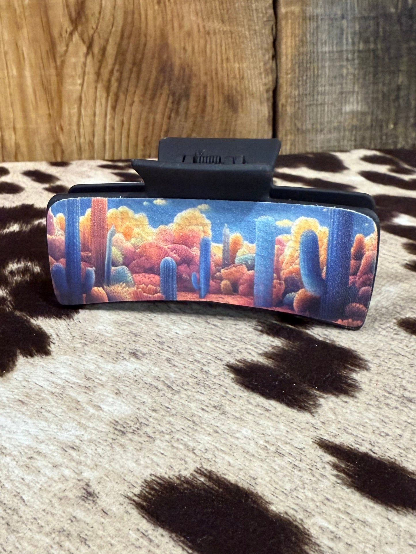 Cactus Sunset Hair Clip