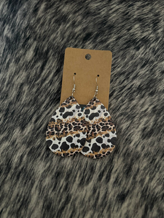 #16 Cheetah & Cow Print Earrings