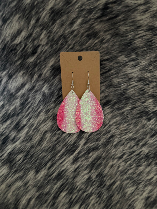#19 Pink Glitter Earrings