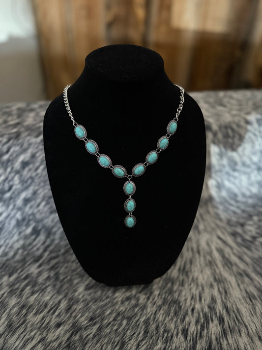 #4 Turquoise Lariat Necklace