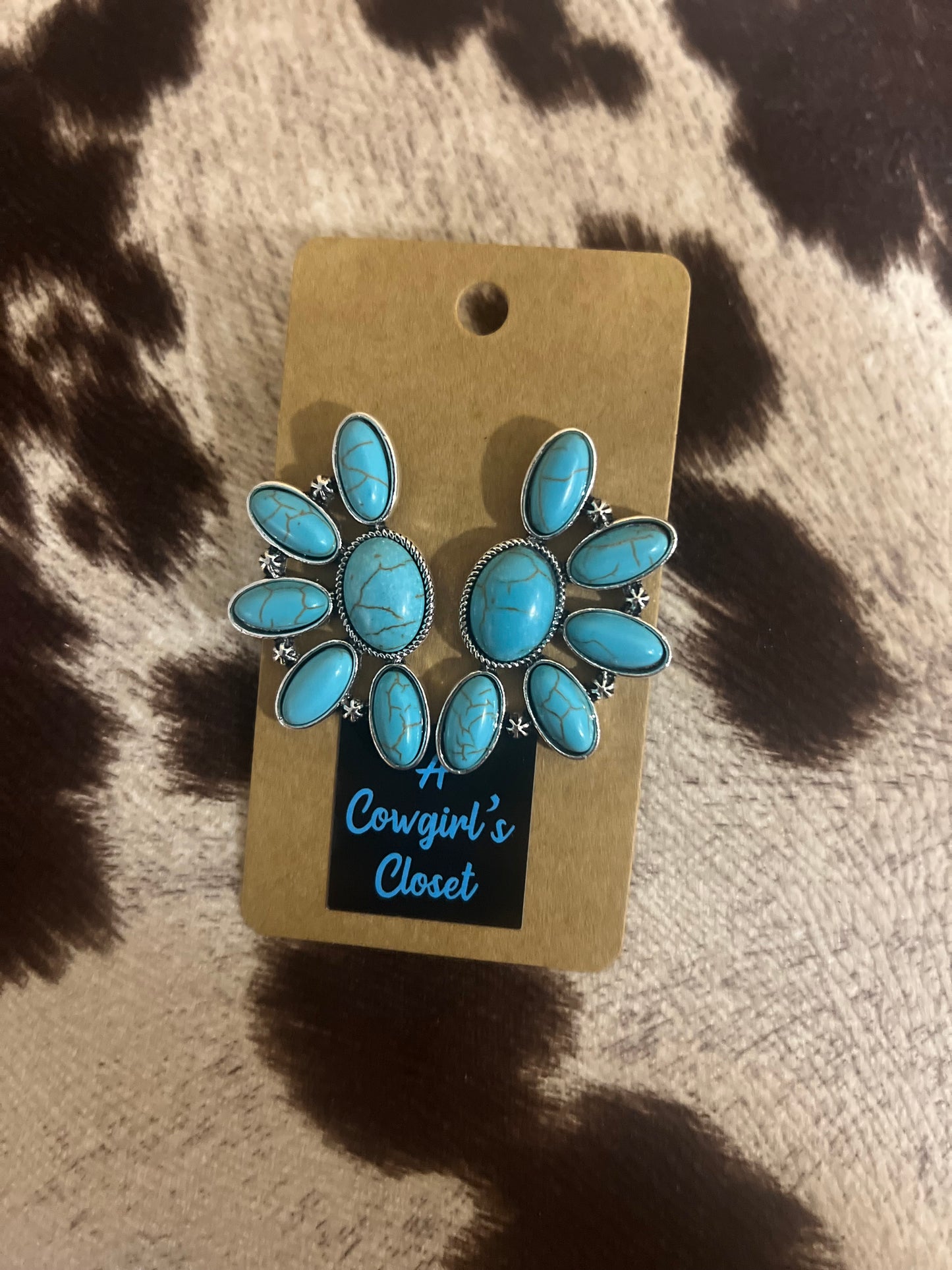 Turquoise Cluster Earrings