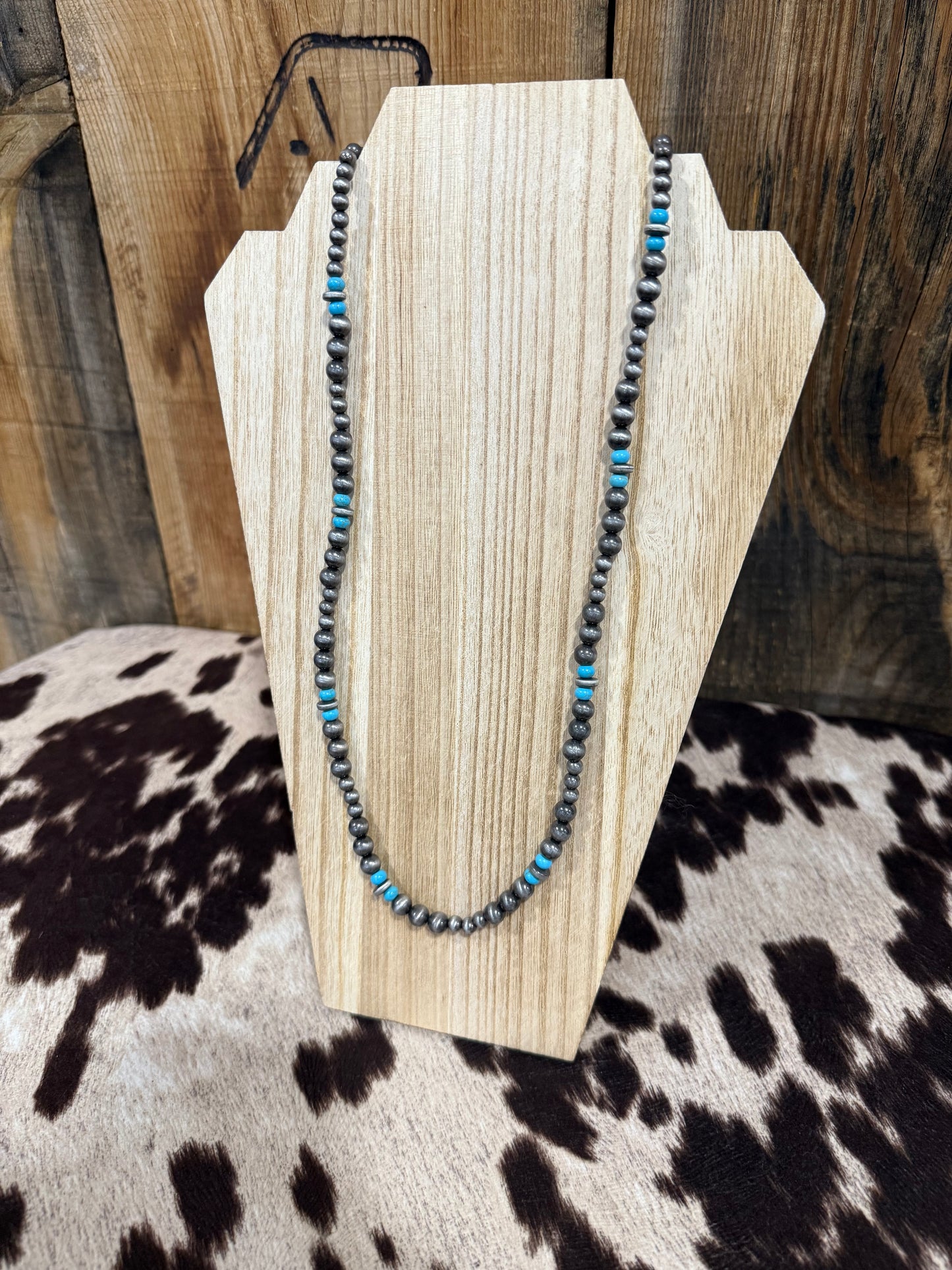 Long Navajo & Turquoise Necklace