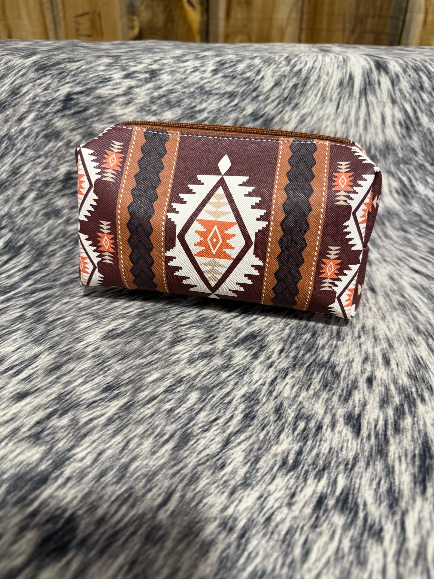 Brown Aztec Toiletry Bag