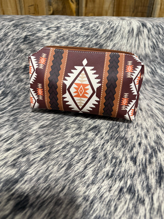 Brown Aztec Toiletry Bag