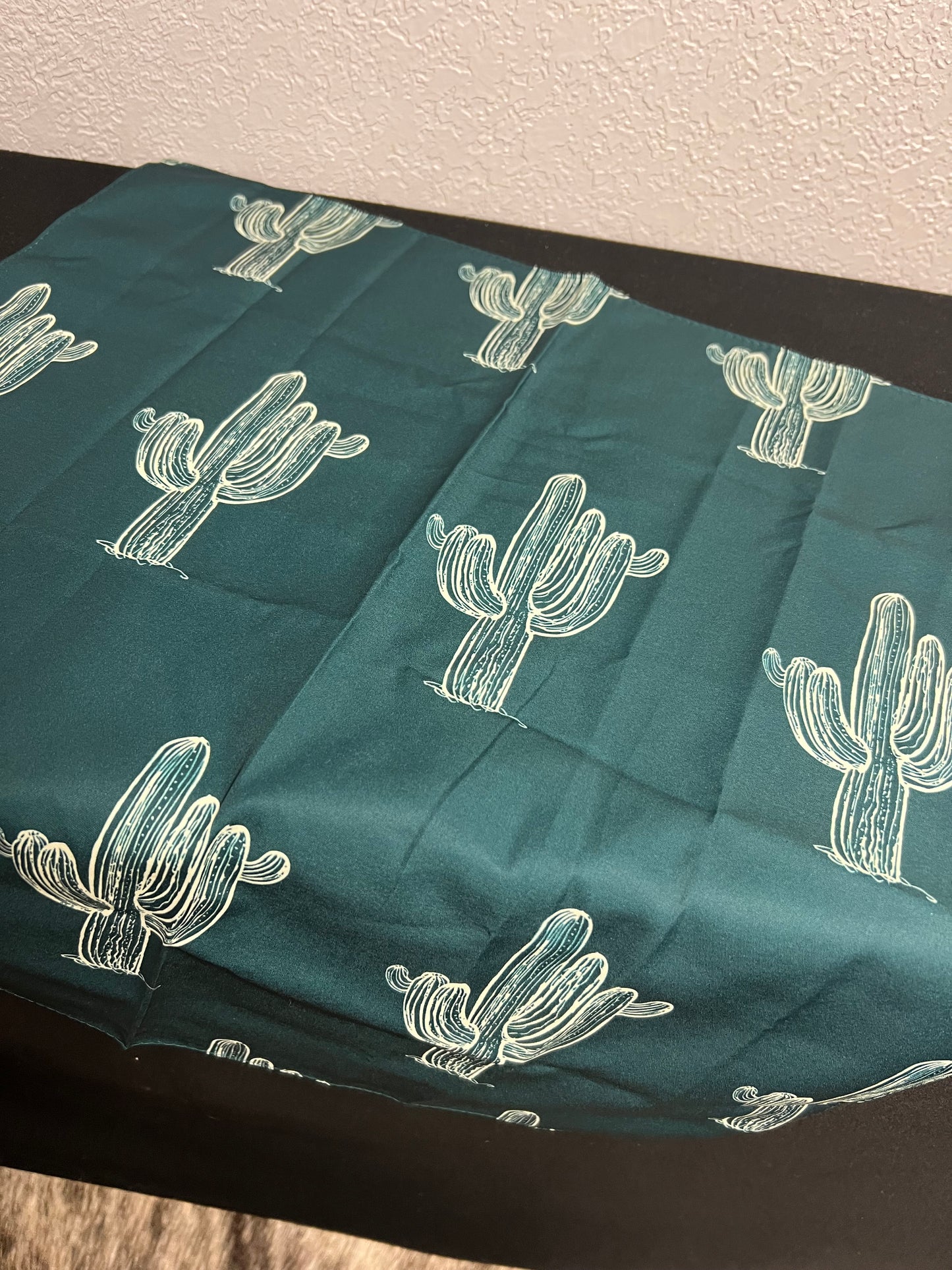 Teal Cactus Shorty Scarf