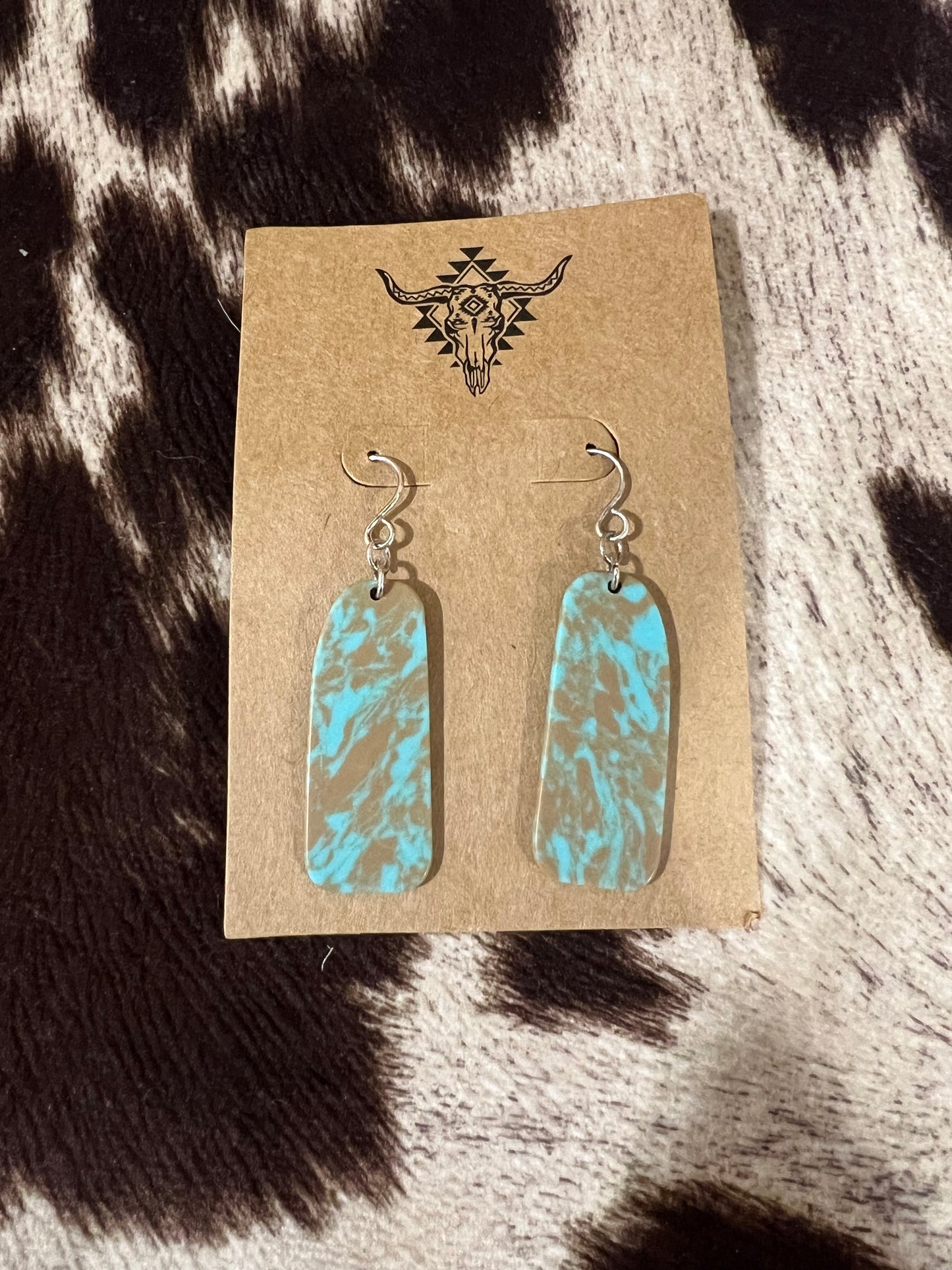 #17 Turquoise Slab Earrings