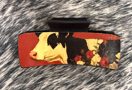 Cow & Roses Clip