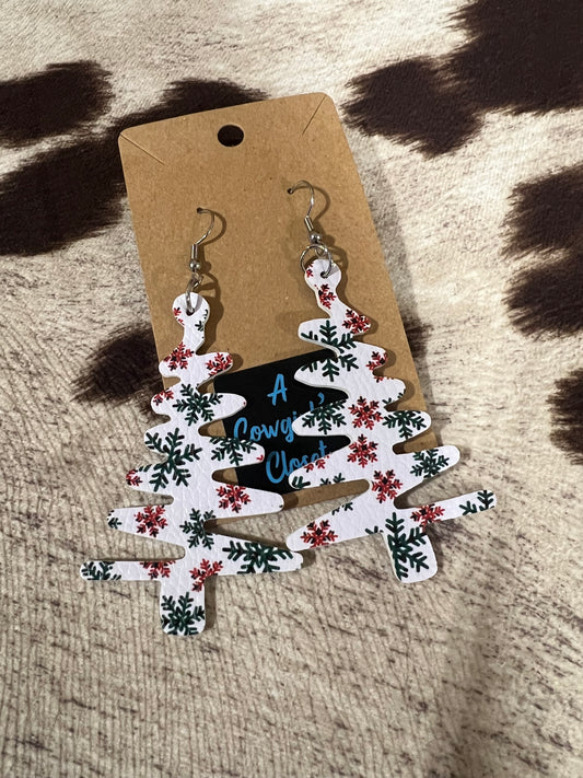 #14 White Tree Earrings