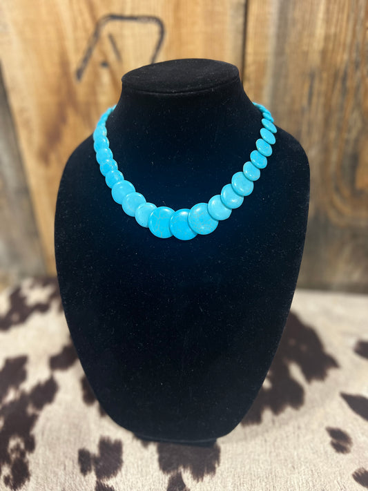 #16 Turquoise Saucer Necklace