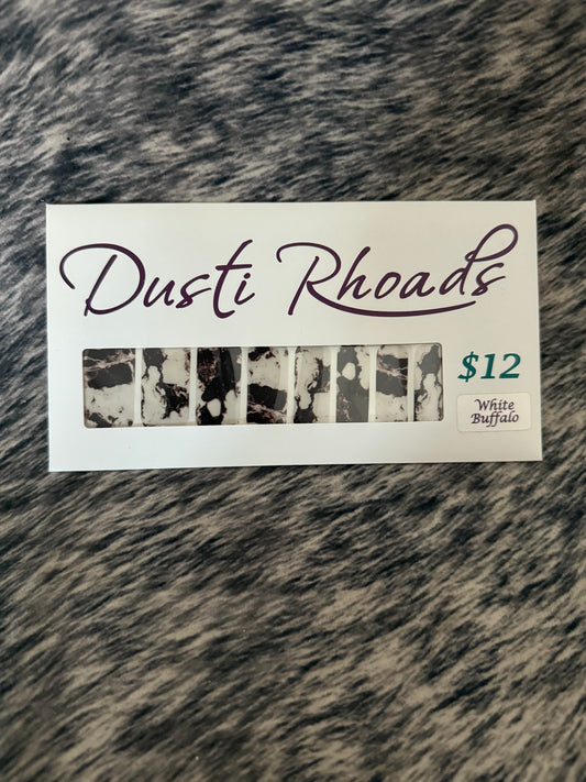 #8 White Buffalo Nail Polish Strips
