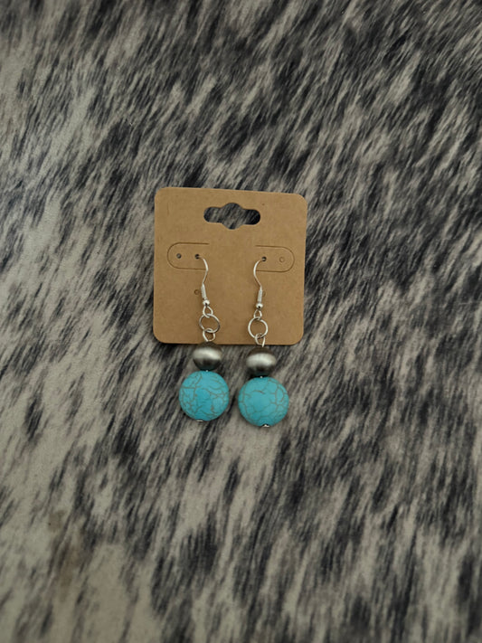 #20 Turquoise Saucer Earrings