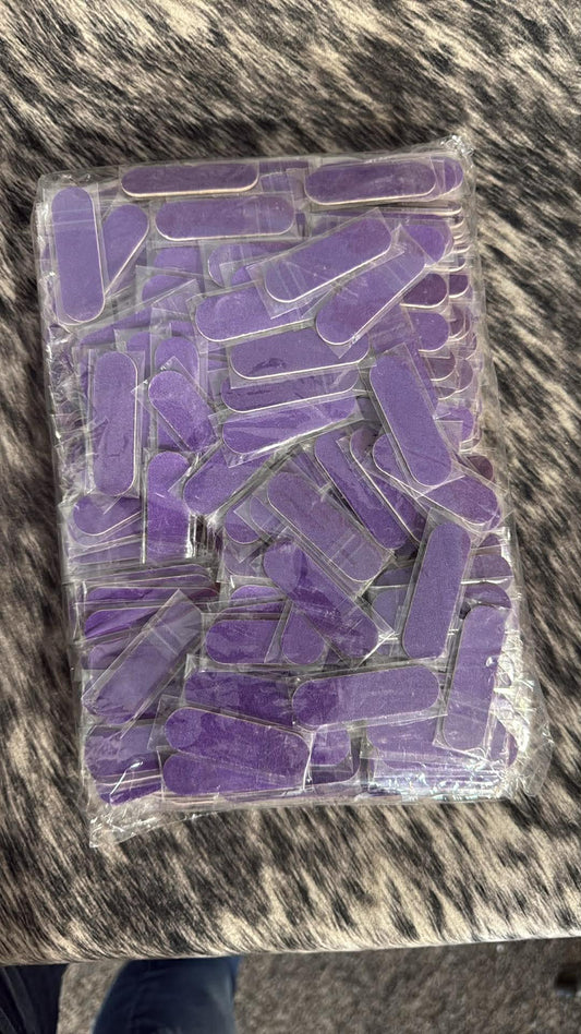 Huge Bag of Mini Purple Nail Files