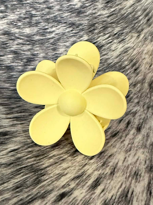 Light Yellow Flower Hair Clip